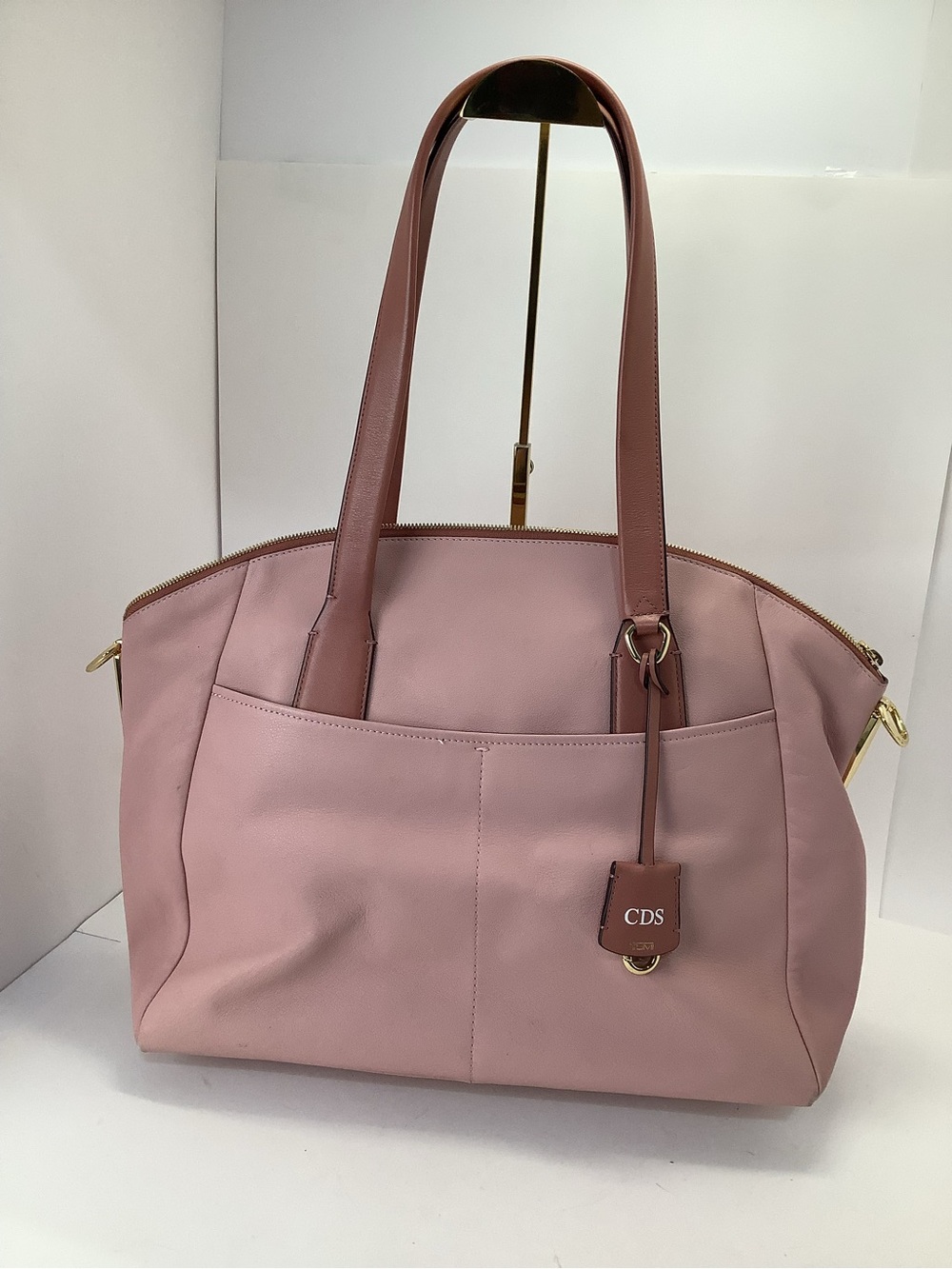 Tumi Mezzanine Linz Large Carryall Pink Leather Tote Bag